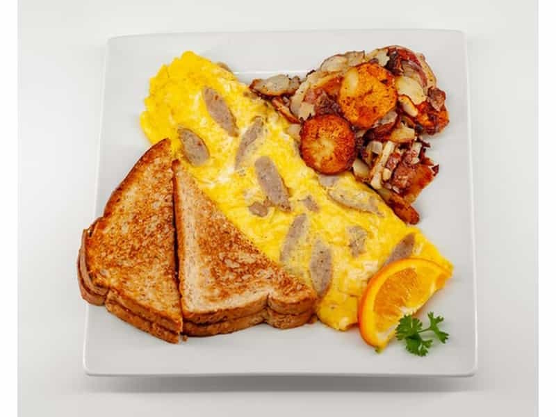 Keke's Breakfast Cafe Sausage and Cheese Omelet